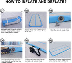 Ibatms Air Tumbling Mat, 10Ft/13Ft/16Ft/20Ft Inflatable Gymnastics Air Mat For Gymnastics Training/Home Use/Cheerleading/Yoga/Wa