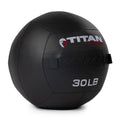Titan Fitness 30 Lb Soft Shell Medicine Wall Ball With Poly-Composite Laminate Cross Texture Non-Slip Grip For Throwing, Core St