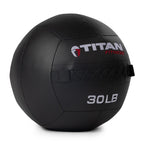 Titan Fitness 30 Lb Soft Shell Medicine Wall Ball With Poly-Composite Laminate Cross Texture Non-Slip Grip For Throwing, Core St