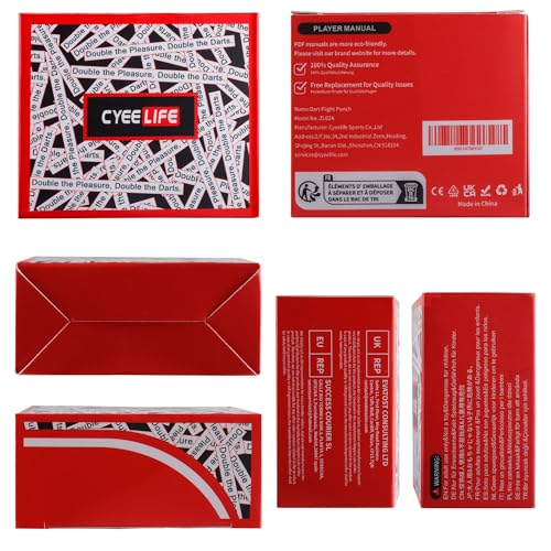 Cyeelife Dart Accessory: Flight Hole Punch Tool With 100 Spring Rings (Steel And Soft Tip Darts) (Black)