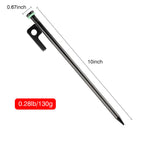 Tent Stakes Heavy Duty & Hammer Set,With 12In Tent Stake Remover +10 In Steel Tent Pegs+Storage Bag +Fluorescent Rubber Circle F