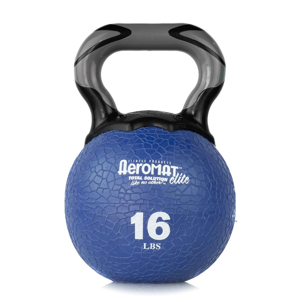 Aeromat Elite Kettlebell Medicine Ball Blue 16 Lbs