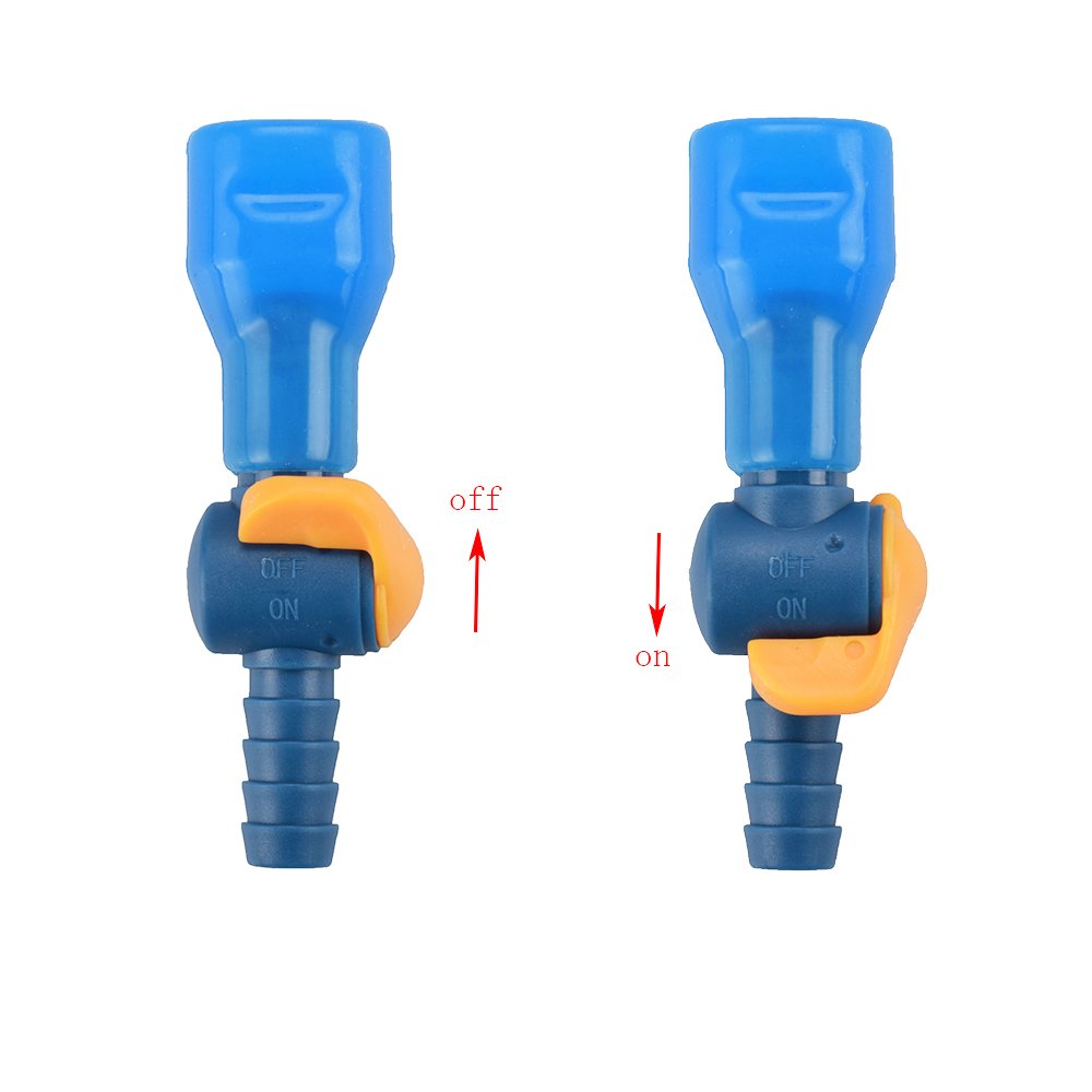 J.Carp On-Off Switch Bite Valve Tube Nozzle Replacement For Hydration Pack Bladder, Straight Pack Of 2
