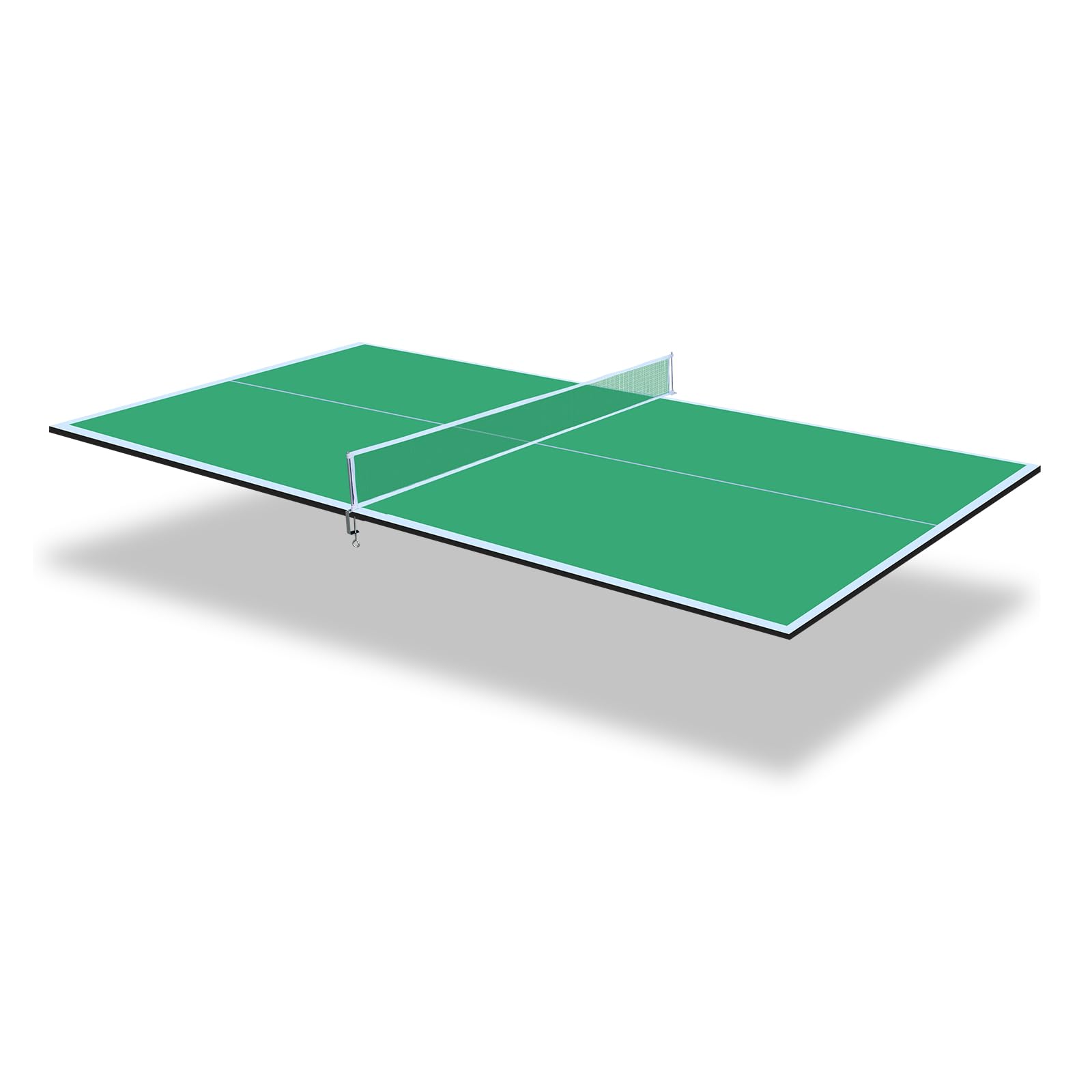 IUNNDS Table Tennis Table Topper, 6/7/8/8.5/9FT Foldable Ping Pong Conversion Top with Net Set for Billiard & Pool Tables (Green