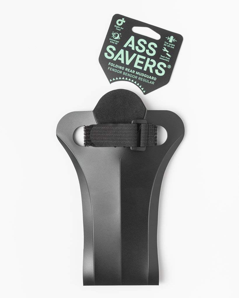Ass Savers Fendor Bendor Regular Clip-On Mudguard, Black
