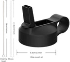 The Mass Wide Mouth Straw Lid Compatibility Most Sports Water Bottle (Black & White)