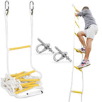 Isop Rope Ladder (15 Ft) | Indoor/Outdoor Ladders For Homes, Treehouse, Playground & Climbing| Durable With 11Kn Mounting Clips|