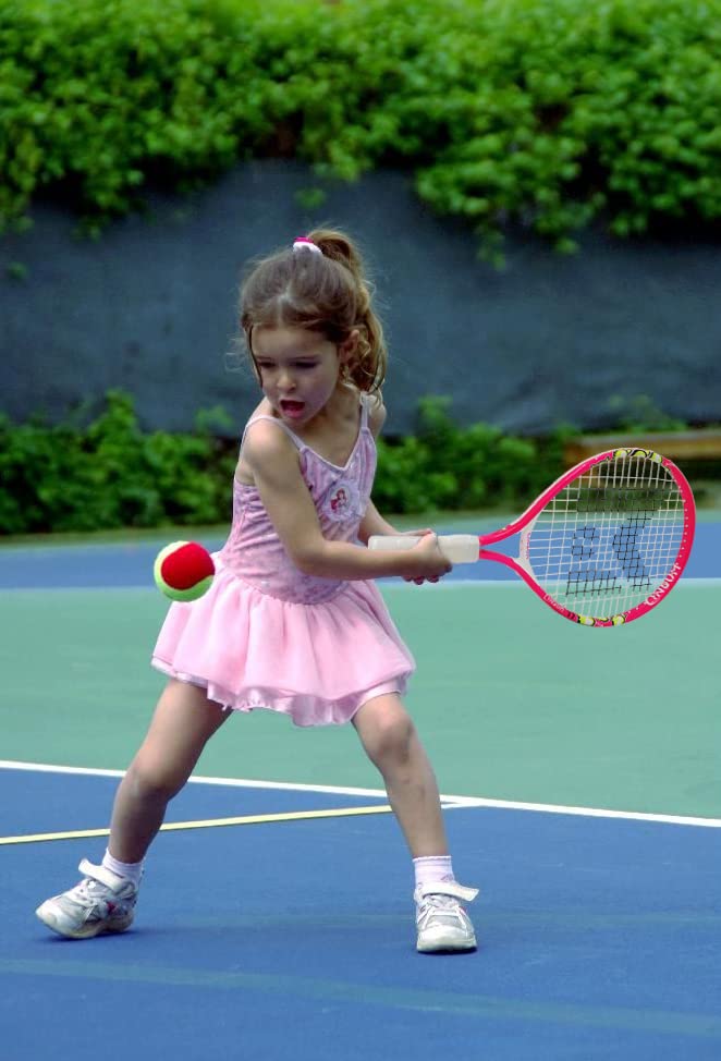 Insum 17'' Junior Toddler Tennis Rackets For Little Kids Tennis Racquet For 2-4 Years (17Inch-Pink)