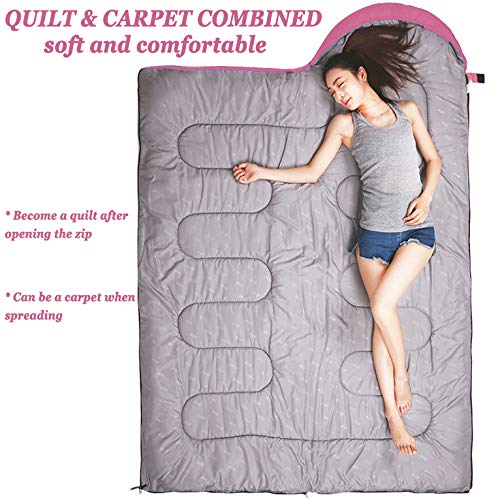 Tuphen - Xl Camping Sleeping Bag For Adults Kids, 3-4 Seasons Warm Cold Weather - Waterproof Sleeping Bags For Hiking Backpackin