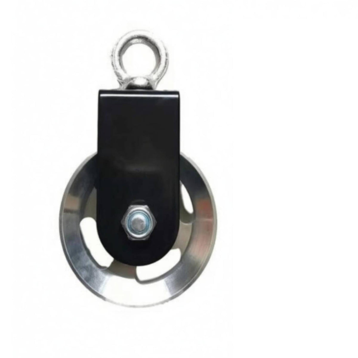 Ecomistiq 360 Degree Rotation Fitness Cable Pulley Assembly Quiet Bearing Gym Pulley Roller Grooved, Al Alloy Pulley