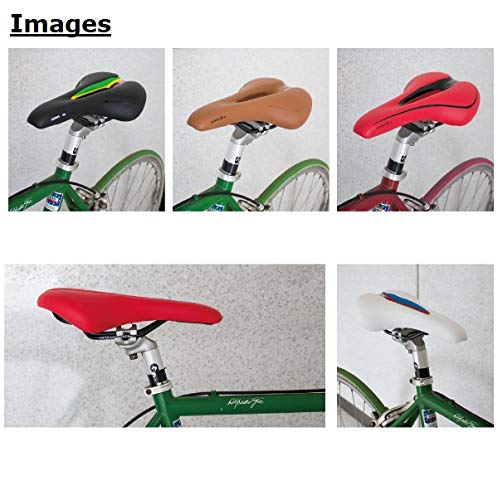 Gorix Bike Saddle Seat Comfortable Cushion With Rail Mountain Road Bicycle For Men And Women (Gx-C19) (Red   White)