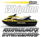 Stiffie Whipline White/Silver 3 '' Super Sticky Boat & Pwc Registration Decals  Numbers Letters Stickers