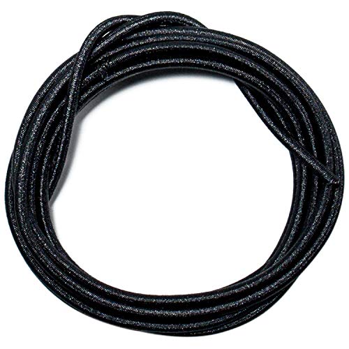 Gear Aid Elastic Shock Cord For Tent Poles And Jackets, Black, 84 X 1/8