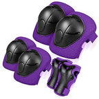 Jeefree Bike Helmet Set With Knee Pads Elbow Pads Wrist Guards,Adjustable Helmet For Toddler Kids&Youth,Bicycle Helmet Roller Sk