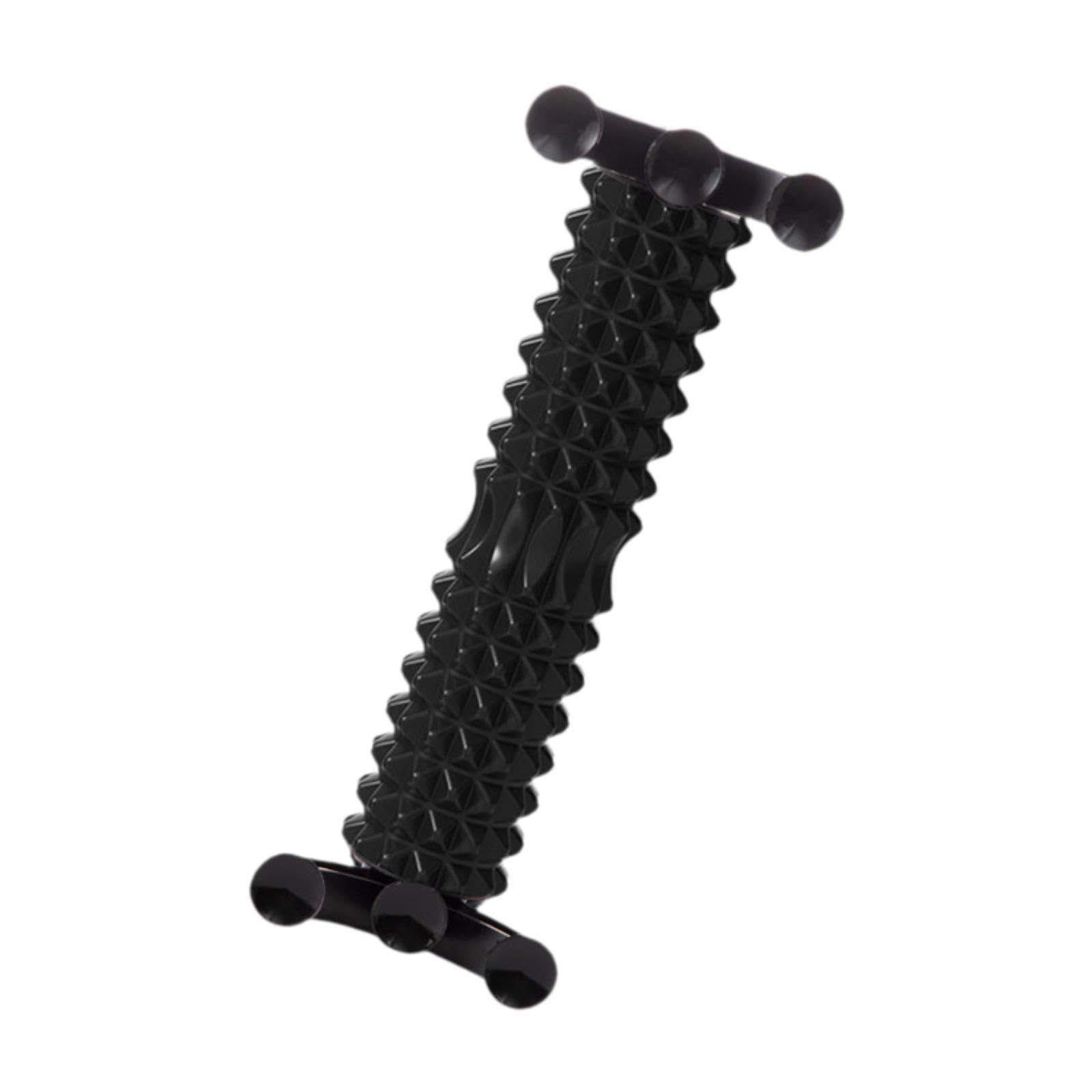 MERISHOPPFoam Roller with Suction Cups Stable Yoga Column for Back Pilates Stretching Black|Sporting Goods|Fitness Running & Yog