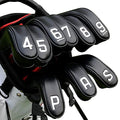 Big Teeth Golf Hybrid Iron Head Cover 9Pcs Hybrid Head Covers Set Long Hybrid Iron Covers, Golf Club Covers W/Big No. For Clevel