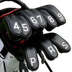 Big Teeth Golf Hybrid Iron Head Cover 9Pcs Hybrid Head Covers Set Long Hybrid Iron Covers, Golf Club Covers W/Big No. For Clevel