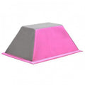 MYADDICTION Flat Top Trapezoid Balance Block Wide Base Gymnastics Block Stitched Seams Stretching Brick Gray, Pink