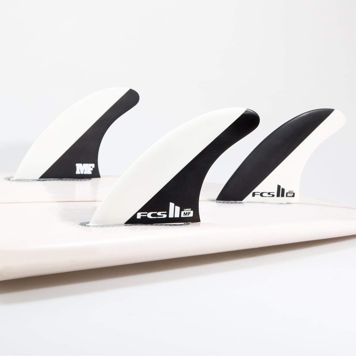 Fcs Ii Mick Fanning Tri Fin Set Black/White Medium