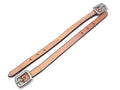 Showman Tough-1 Light Oiled Leather Stitched Western Saddle Adjustable Stirrup Hobble Straps 