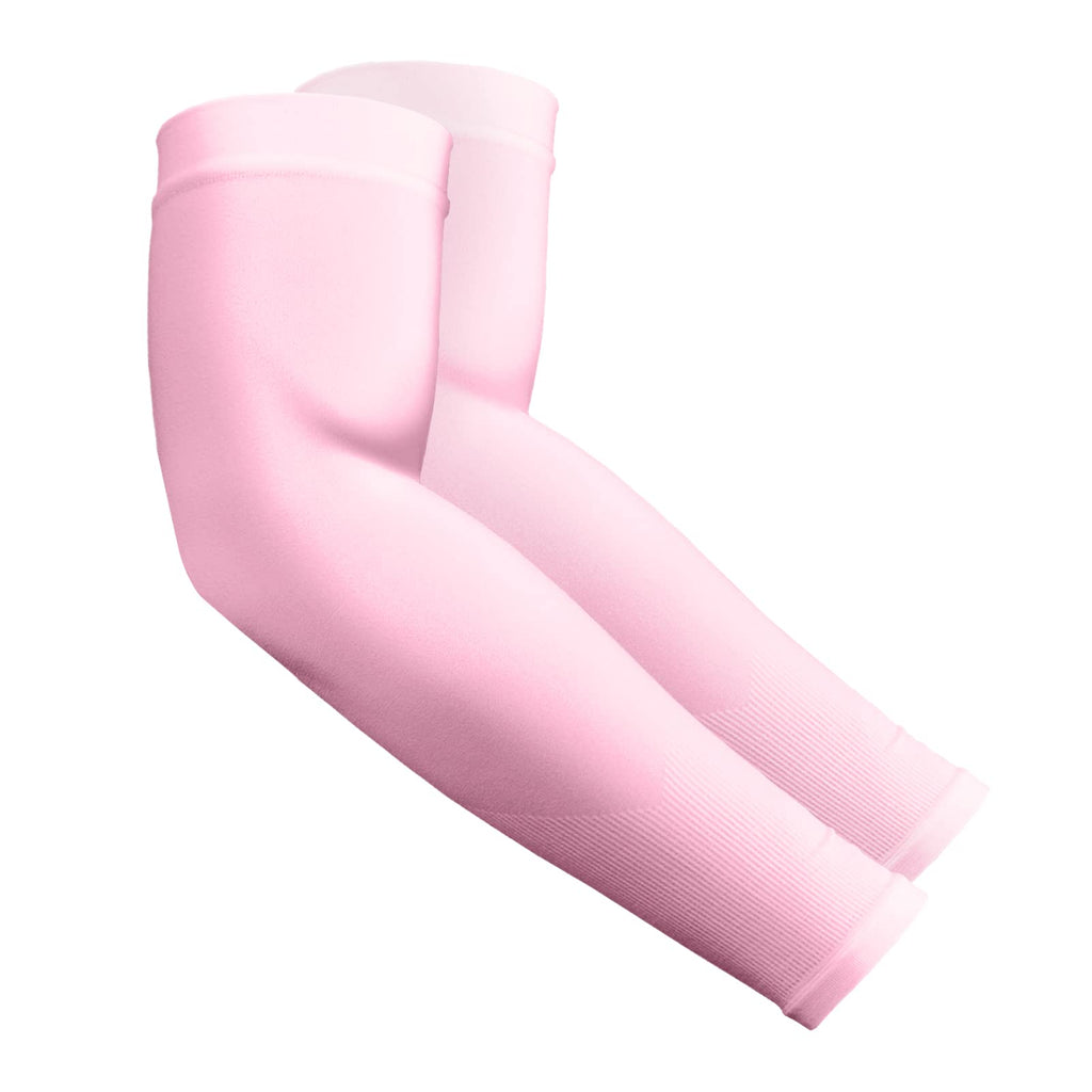 Yeslife Pink Upf 50 Cooling Sports Arm Sleeve For Women, Men & Kid, Uv Sun Protection Arm Sleeves For Men & Women - Tattoo Cover