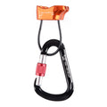 TRIWONDER ATC Belay Device V-grooved Micro Rescue Guide Belay Device for Rock Climbing Gear Rappelling Equipment (Orange with Ca
