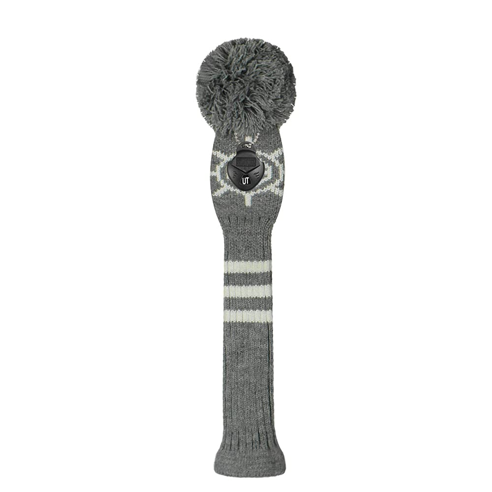 Scott Edward 1Pcs Hybrid Head Cover Knit, For Fairway Wood Hybrid, With Rotating Number Tags