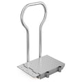 THOOUM Boat Boarding Platform with Handrail, Foldable Dock Boarding Platform with Handle(500LBs Capacity,Silver)