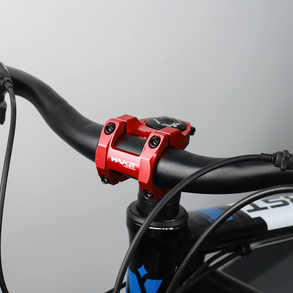 Cysky 31.8 Mtb Stem - 45Mm Riser Handlebar Short Stem For Most Road, Mtb, Bmx Bikes (Red)