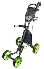 Caddytek 4 Wheel Golf Push Cart - Compact, Lightweight, Close Folding Push Pull Caddy Cart Trolley - Explorer V8, Lime