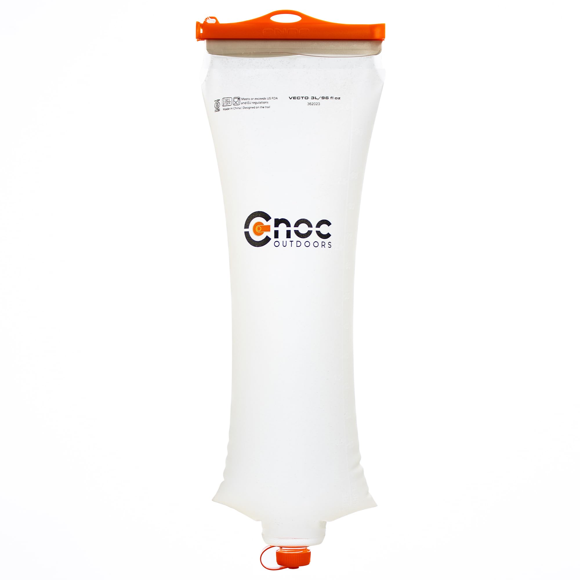 Vecto Water Collection and Filtration Bag 3 Liter Orange - 28mm Neck Compatible With Popular Filters - Wide Opening For Easy Wat