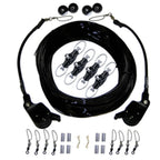 Rupp Double Rigging Kit W/Lok-Ups & Nok-Outs - 260' Black Mono
