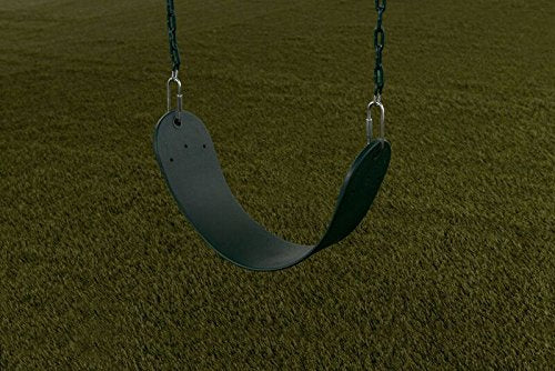 Standard Swingset Seat With Chains | Green | 150Lb Capacity | 58'' Zinc-Plated Chain W/Vinyl Coating | Easy Assembly, Easy Insta