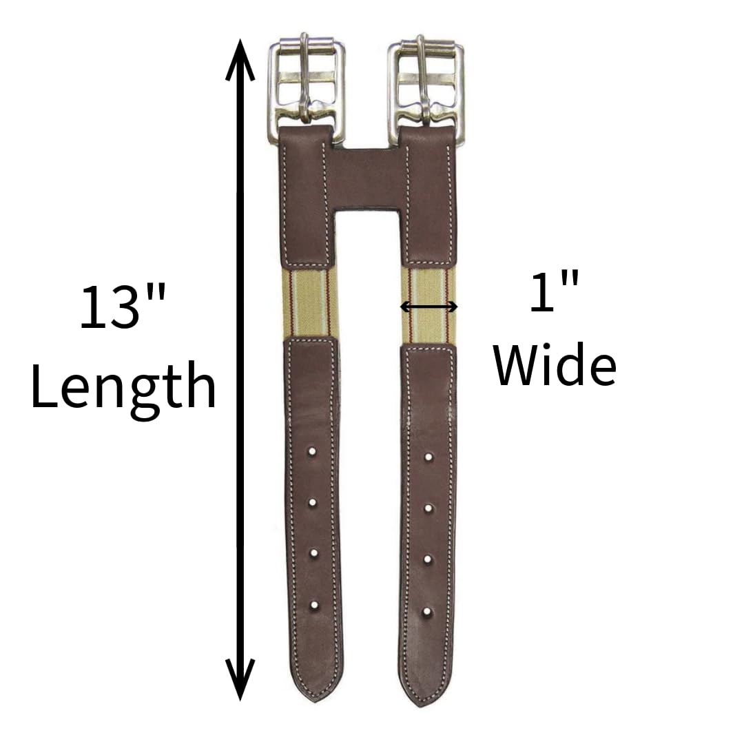 Derby Originals Paris Tack English Leather Elastic Girth Extender, Havana