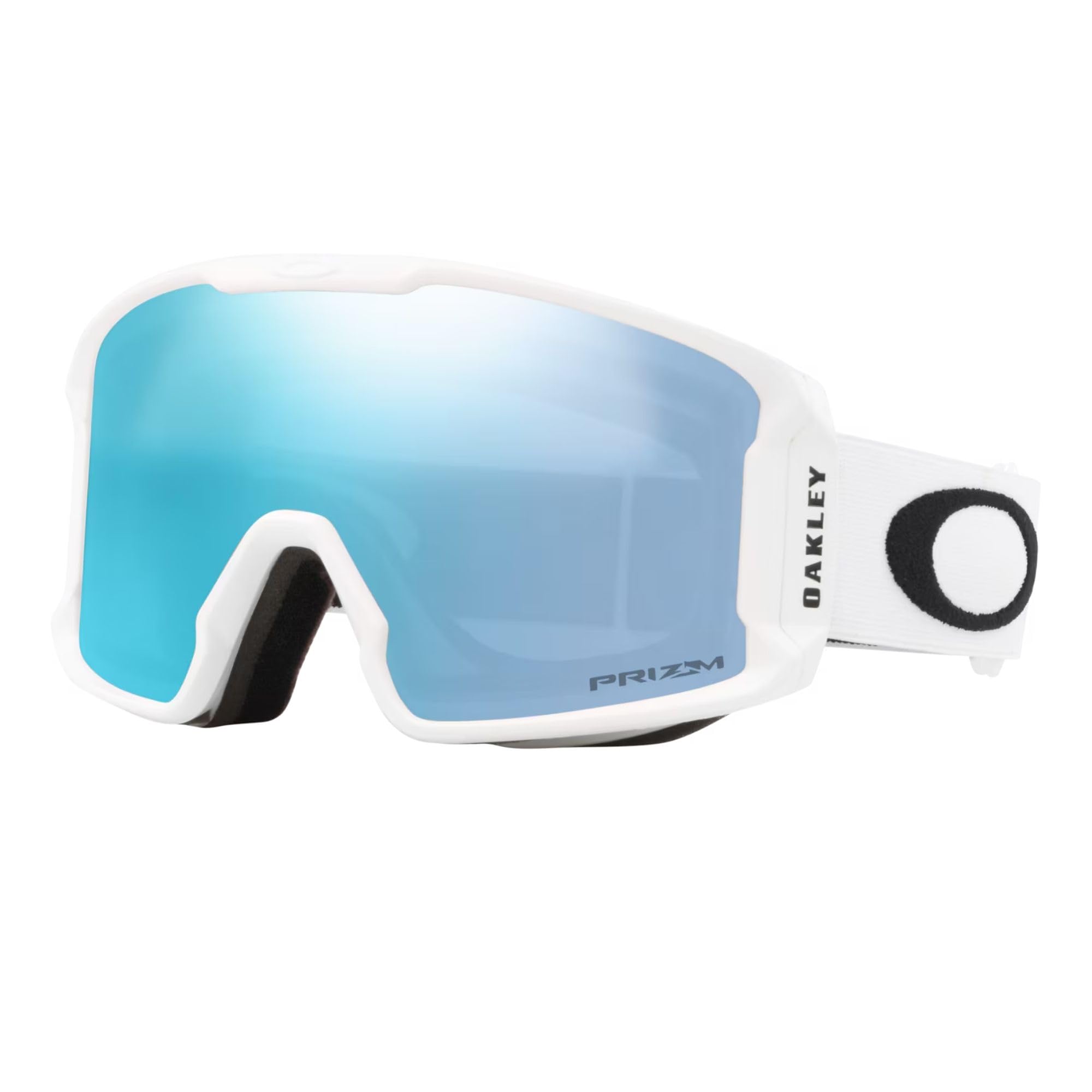 Oakley Line Miner M OO7093 White w/Prizm Snow Sapphire Iridium Ski Goggles For Men For Women + Bundle Accessory Leash Kit, Micro