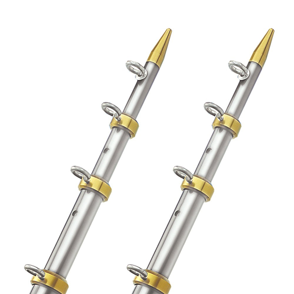 Taco Metals Taco 18039; Telescopic Outrigger Poles Hd 1- - Silver/Gold/Ot-0551Vel186 /