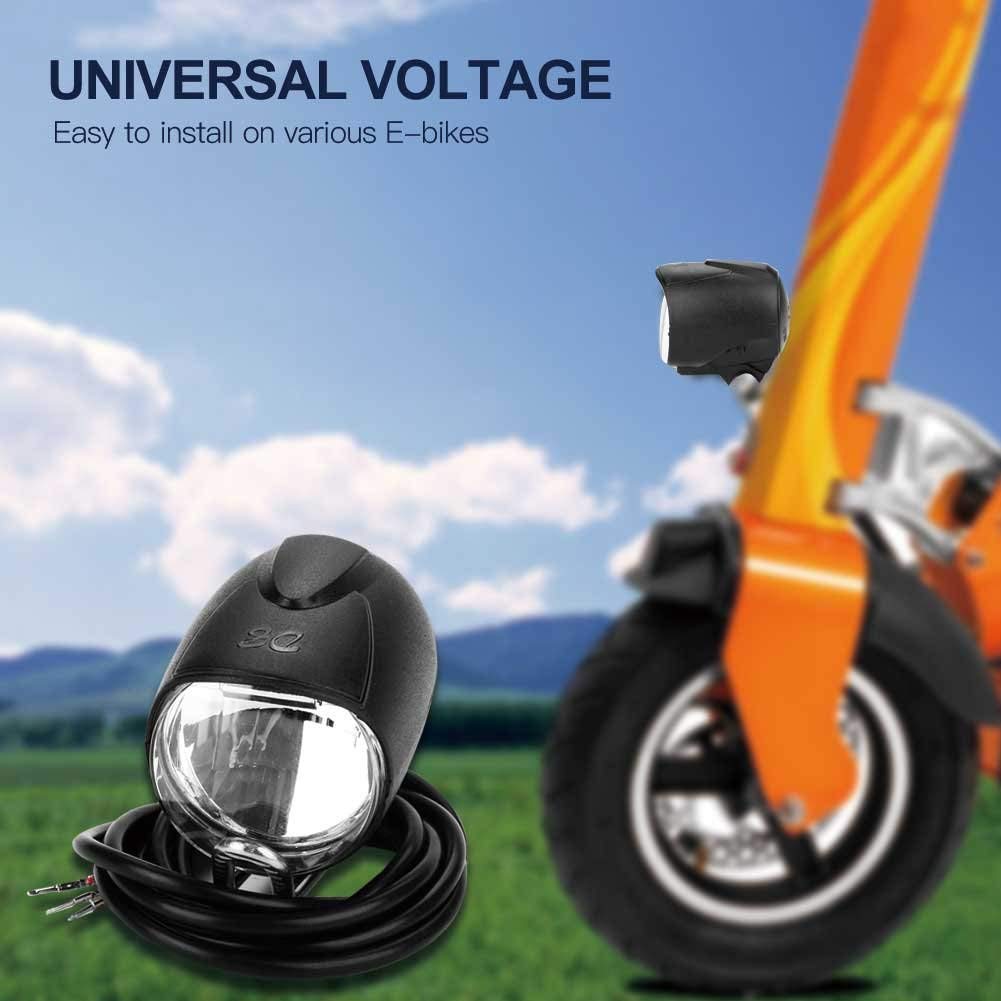 48V Ebike Light,2 In 1 Bike Headlight Front Light Led Lamp Horn For Electric Bicycle E Bike 6V Led Light For Bafang 48 Volt Bike