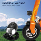 48V Ebike Light,2 In 1 Bike Headlight Front Light Led Lamp Horn For Electric Bicycle E Bike 6V Led Light For Bafang 48 Volt Bike
