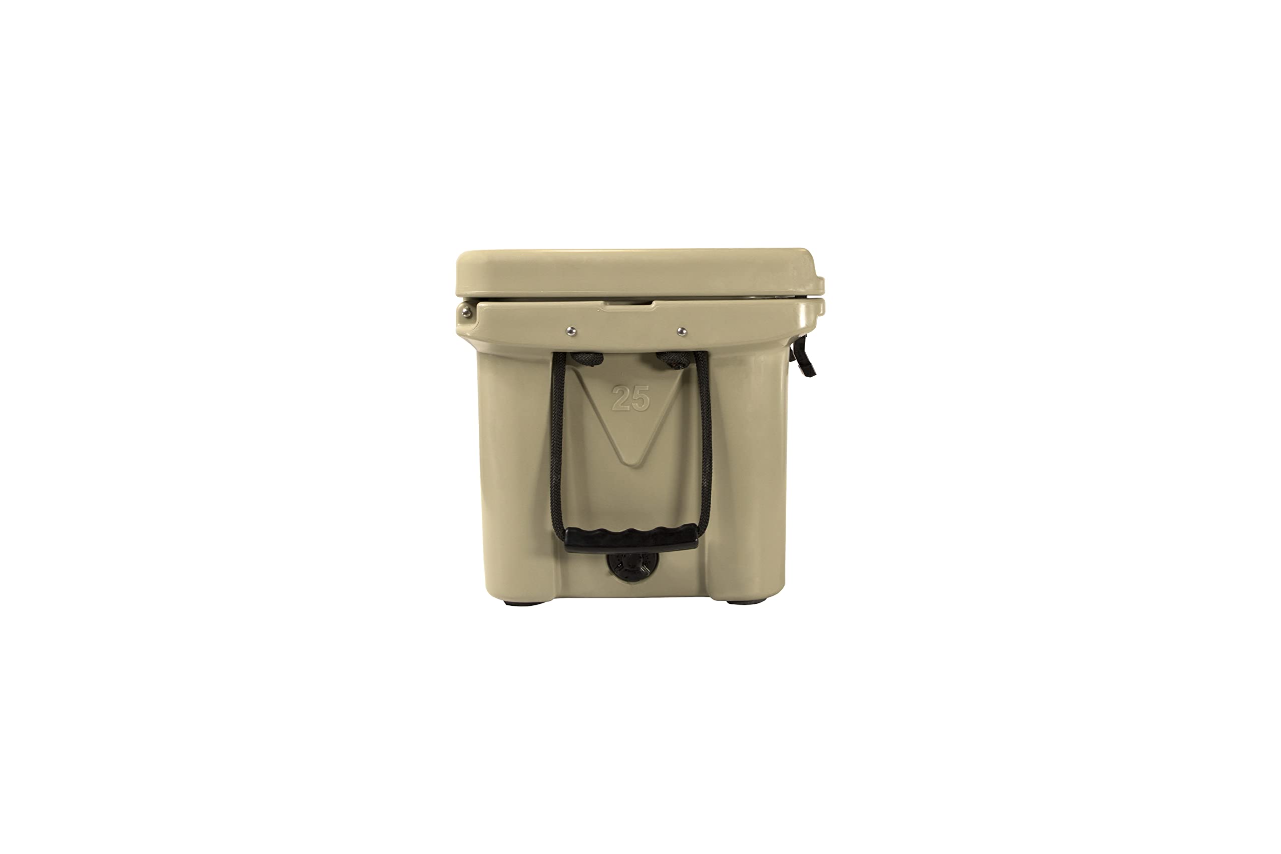 Mammoth Ranger 25 Cooler, Insulated Hard Ice Chest With 25 Quart Capacity, Holds 30 Cans, Great For Boat, Camping, Tan