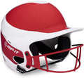 RIP-IT | Vision Pro Softball Batting Helmet with Face Mask | Matte | Two-Tone Scarlet S/M | Lightweight Womens Sport Equipment