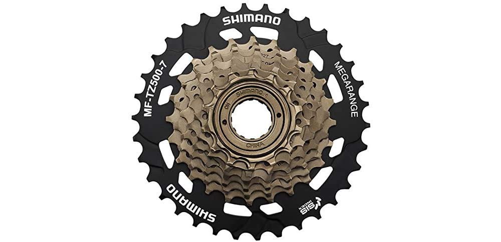 Shimano,One Size,Silber/Schwarz,Emftz5007434 Tourney/Ty Mf-Tz500 7-Speed Multiple Freewheel, 14-34 Tooth