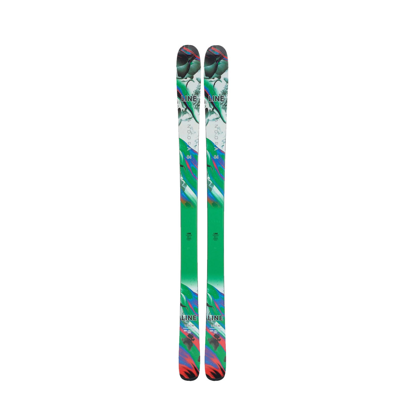 LINE Womens Pandora 84 Durable Stable Lightweight Alpine All-Mountain Freeride Snow Skis 2024, 165