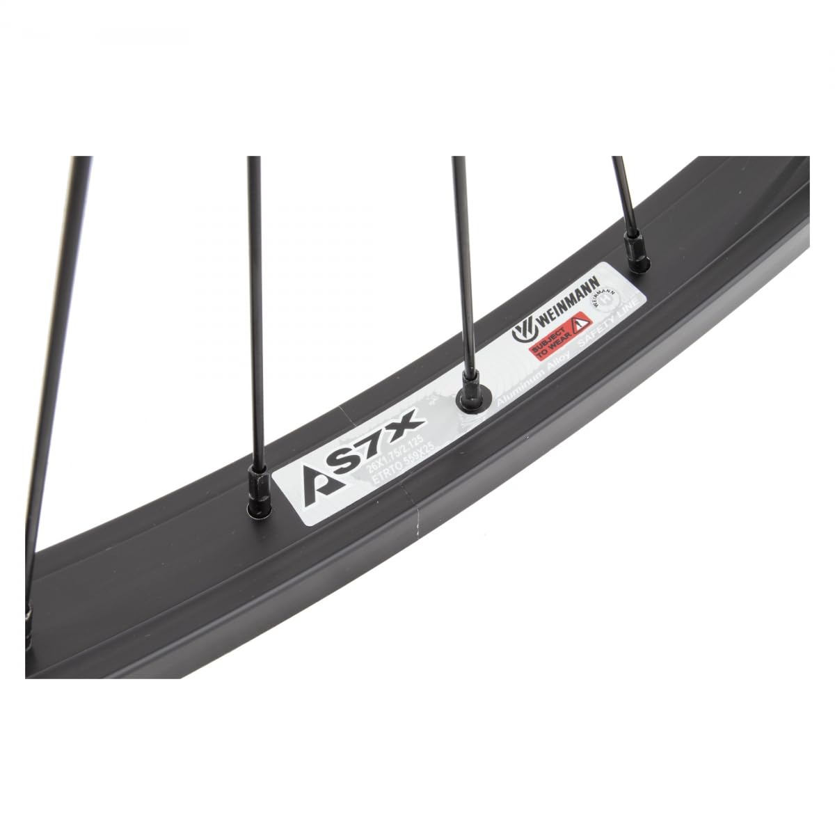 Wheel Master Rear 26 X 1.75/2.125, Wei-As7X, Black, 36H, 14G Blk Spokes