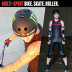 Triple Eight The Certified Sweatsaver Helmet For Skateboarding, Bmx, Roller Derby And Roller Skating, Silver Glitter, L/Xl