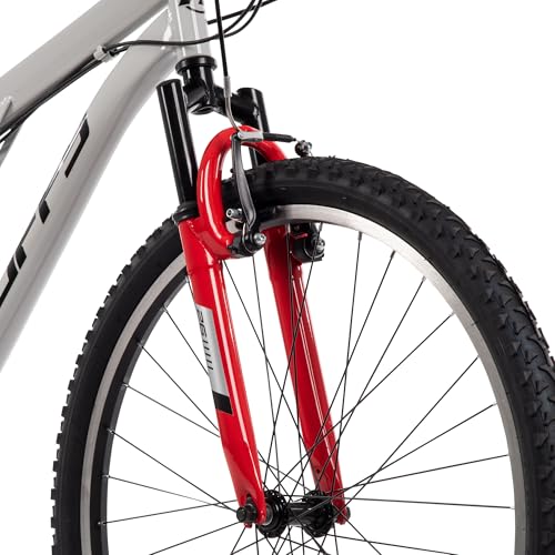Huffy Stone Mountain 21-Speed Dual Suspension Mens Mountain Bike, 26-Inch, Gray