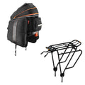 Ibera PakRak Touring Bicycle Seatpost/Disc/Non/Disc Rack and Quick Release Bag (Non-Disc Brake Rack + Trunk Bag with Expandable 