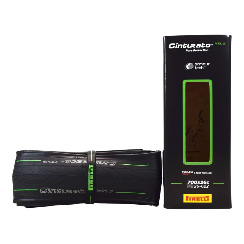 Pirelli Cinturato Velo Road Bike Tire, Long Rides, Tubeless Ready Clincher Tlr, Grip & Durability, Innovative Kevlar Protect, (1