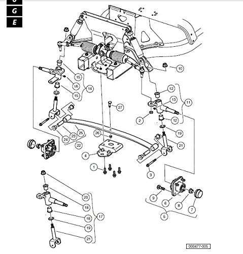 Dr.Acces Club Car Precedent Gas/Electric Front Spindle - Passenger Side Spindle (Fits Club Car Precedent Years 2004 & Newer) Rep