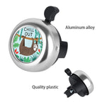 Mzelq Bicycle Bell Cute Clear Sound Adjustable Size Aluminum Bike Accessories Bell Ring For Girls Women Kids Adults (Cute Sloth)