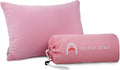 Accuratex Camping Pillow For Woman-100% Cotton Breathable Cover,Shredded Memory Foam Compressible Travel Pillow,Camping&Travel A